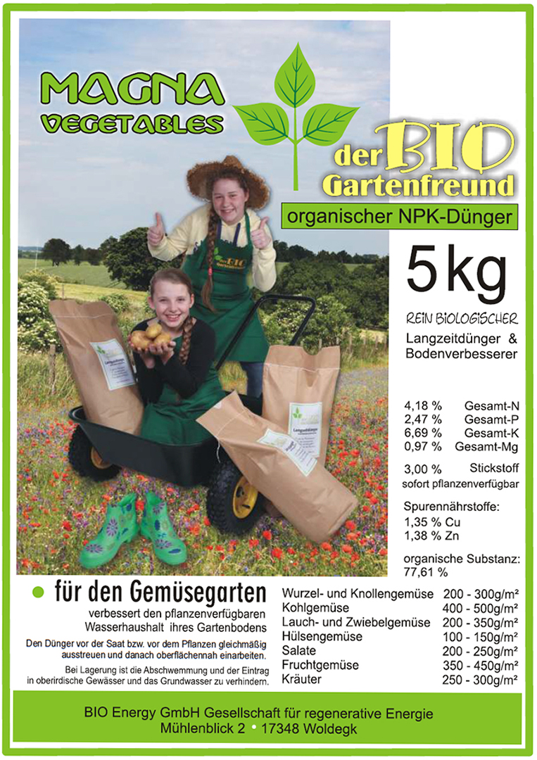 Produkte - Bio Dünger Gemüse Magna Vegetables